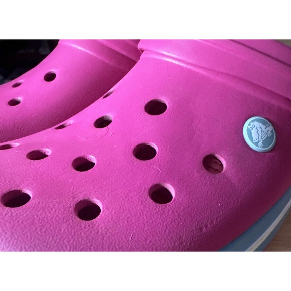 Crocs Retro Classic Clog Womens Size 11 Candy Pink Teal Blue White Gum‎ Sole - Picture 2 of 6